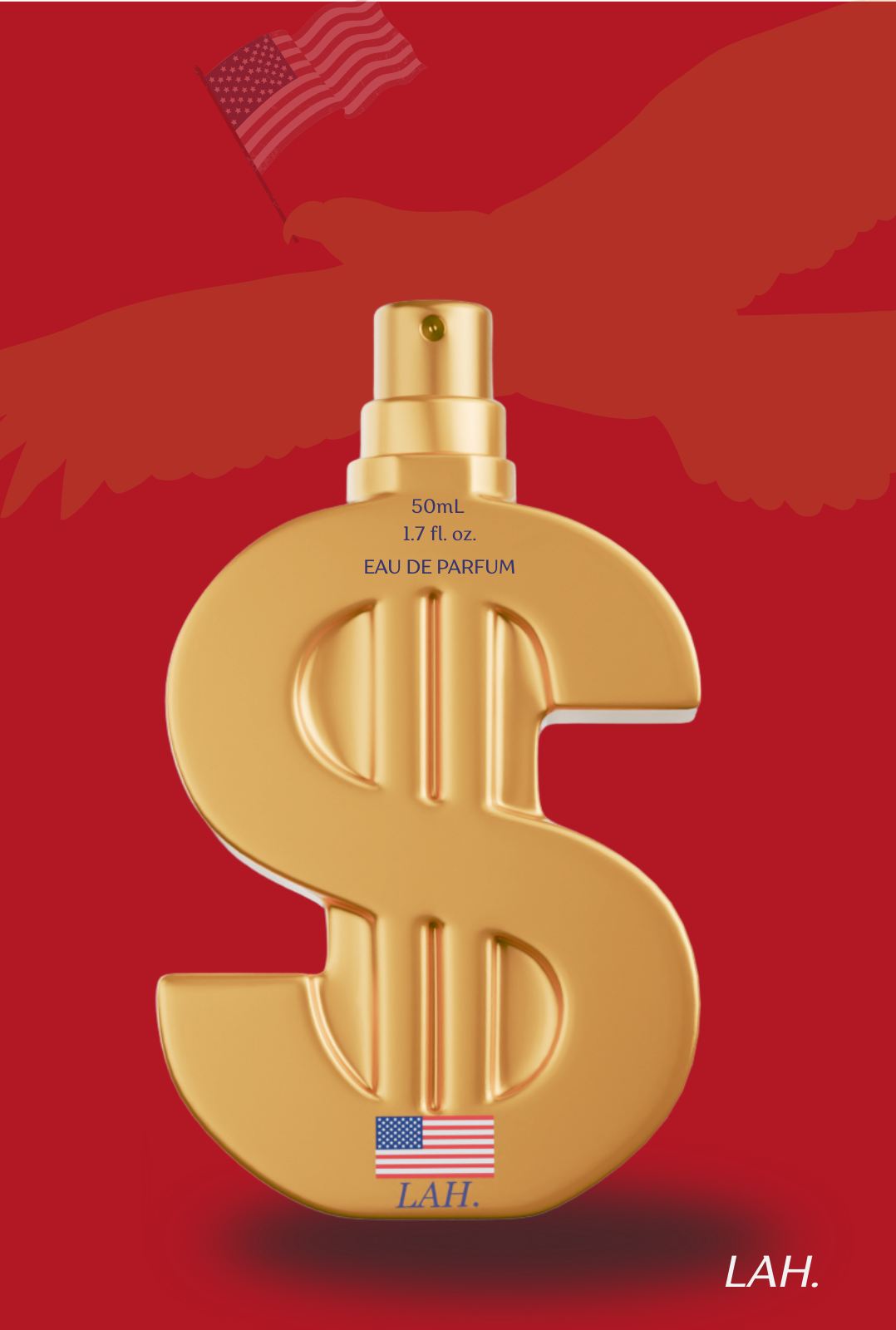 Men's perfume.
Patented gold glass bottle.